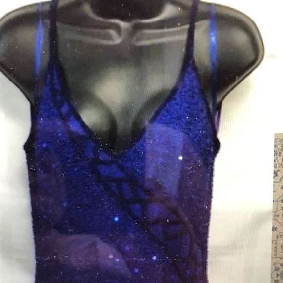 Scala 💯 Silk Beaded Size L Blue and Black beads - Picture 1 of 13